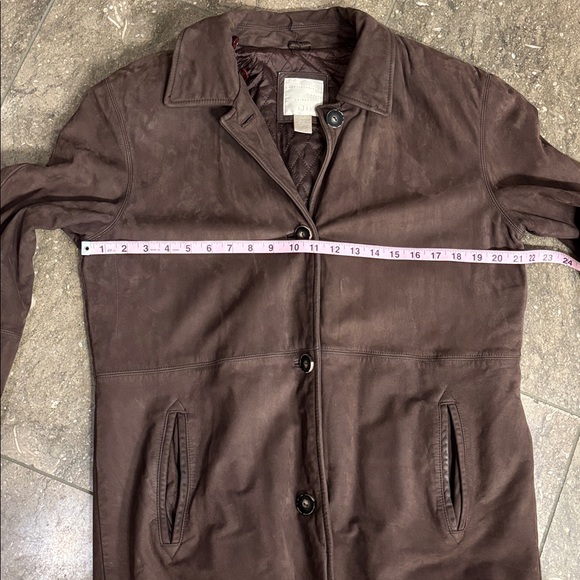J. Jill Brown leather chore coat, M - Picture 6 of 16